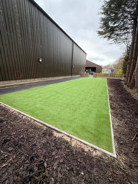 New lawn turfing